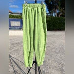 Brandy Melville Rosa Jogger Sweatpants in HTF spring green color